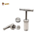 Wholesale Two Handle Stainless Steel Pollen Presser Compressor Smoking accessories